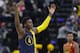 Indiana Pacers guard Victor Oladipo (4) celebrates during the second half of an NBA basketball game against the Atlanta Hawks in Indianapolis, Friday, Feb. 23, 2018. The Pacers defeated the Hawks 116-93. (AP Photo/Michael Conroy)