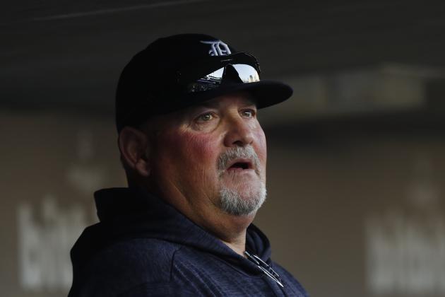 Detroit Tigers pitching coach Chris Bosio watches against the Kansas City Royals in the first inning of a baseball game in Detroit, Friday, April 20, 2018. (AP Photo/Paul Sancya)