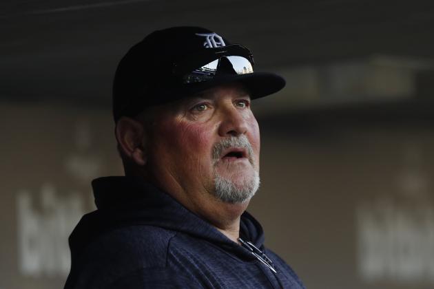 Detroit Tigers pitching coach Chris Bosio watches against the Kansas City Royals in the first inning of a baseball game in Detroit, Friday, April 20, 2018. (AP Photo/Paul Sancya)