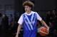 PRIENAI, LITHUANIA - JANUARY 09: LaMelo Ball of Vytautas Prienai prior to the match between Vytautas Prienai and Zalgiris Kauno on January 9, 2018 in Prienai, Lithuania. (Photo by Alius Koroliovas/Getty Images)