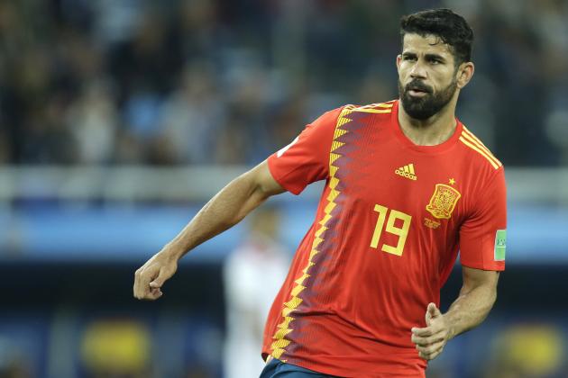 KALININGRAD, RUSSIA - JUNE 25: Diego Costa of Spain  during the  World Cup match between Spain  v Morocco  at the Kaliningrad Stadium on June 25, 2018 in Kaliningrad Russia (Photo by Peter Lous/Soccrates/Getty Images)