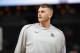 Minnesota Timberwolves center Cole Aldrich (45) in the first half of an NBA basketball game Thursday, April 5, 2018, in Denver. (AP Photo/David Zalubowski)