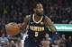 Denver Nuggets' Will Barton plays against the Minnesota Timberwolvesin the second half of an NBA basketball game Wednesday, April 11, 2018, in Minneapolis. (AP Photo/Jim Mone)