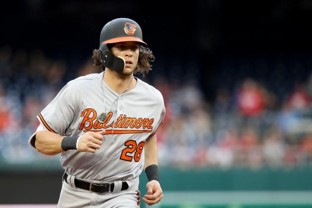 WASHINGTON, DC - JUNE 21: Colby Rasmus #28 of the Baltimore Orioles rounds the bases after hitting a solo home run against the Washington Nationals in the second inning at Nationals Park on June 21, 2018 in Washington, DC. (Photo by Rob Carr/Getty Images)