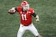 ATLANTA, GA - JANUARY 08: Quarterback Jake Fromm #11 of the Georgia Bulldogs throws a pass during the College Football Playoff National Championship game against the Alabama Crimson Tide at Mercedes-Benz Stadium on January 8, 2018 in Atlanta, Georgia. (Photo by Mike Zarrilli/Getty Images)