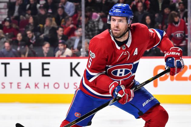 MONTREAL, QC - DECEMBER 07:  Shea Weber #6 of the Montreal Canadiens skates against the Calgary Flames during the NHL game at the Bell Centre on December 7, 2017 in Montreal, Quebec, Canada.  The Calgary Flames defeated the Montreal Canadiens 3-2 in overtime.  (Photo by Minas Panagiotakis/Getty Images)