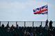 A Union flag flutters in the breeze during the second practice session at Silverstone motor racing circuit in Silverstone, central England, on July 6, 2018 ahead of the British Formula One Grand Prix. (Photo by Andrej ISAKOVIC / AFP) (Photo credit should read ANDREJ ISAKOVIC/AFP/Getty Images)