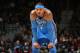 WASHINGTON, DC - JANUARY 30: Carmelo Anthony #7 of the Oklahoma City Thunder looks on during the game against the Washington Wizards on January 30, 2018 at Capital One Arena in Washington, DC. NOTE TO USER: User expressly acknowledges and agrees that, by downloading and/or using this photograph, user is consenting to the terms and conditions of the Getty Images License Agreement. Mandatory Copyright Notice: Copyright 2018 NBAE (Photo by Ned Dishman/NBAE via Getty Images)