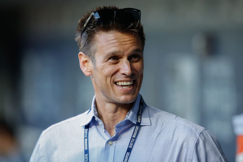 SEATTLE, WA - SEPTEMBER 30: GM Jerry Dipoto of the Seattle Mariners looks on from the dugout prior to the game against the Houston Astros at Safeco Field on September 30, 2015 in Seattle, Washington. (Photo by Otto Greule Jr/Getty Images)