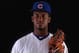 MESA, AZ - FEBRUARY 20: Oscar De La Cruz #71 of the Chicago Cubs poses during Chicago Cubs Photo Day on February 20, 2018 in Mesa, Arizona. (Photo by Gregory Shamus/Getty Images)