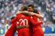 England&#39;s Dele Alli, left, celebrates with England&#39;s Harry Maguire, center and England&#39;s Marcus Rashford, right, after scoring his side&#39;s second goal during the quarterfinal match between Sweden and England at the 2018 soccer World Cup in the Samara Arena, in Samara, Russia, Saturday, July 7, 2018. (AP Photo/Matthias Schrader )