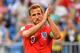 England's forward Harry Kane applauds at the end of the Russia 2018 World Cup quarter-final football match between Sweden and England at the Samara Arena in Samara on July 7, 2018. (Photo by Yuri CORTEZ / AFP) / RESTRICTED TO EDITORIAL USE - NO MOBILE PUSH ALERTS/DOWNLOADS (Photo credit should read YURI CORTEZ/AFP/Getty Images)