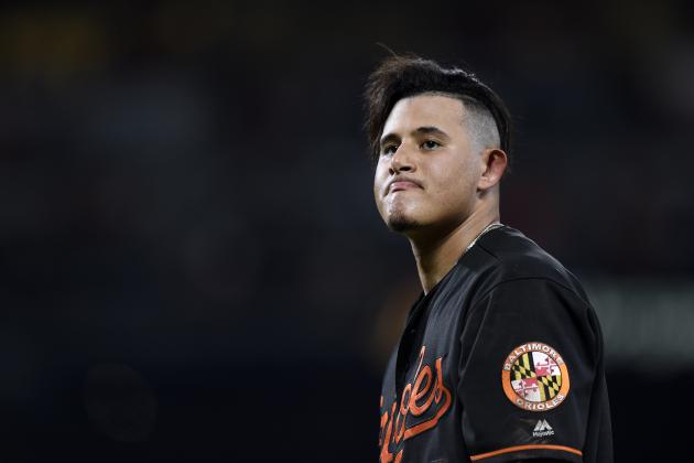 BALTIMORE, MD - JUNE 29: Manny Machado #13 of the Baltimore Orioles reacts in the sixth inning during a game against the Los Angeles Angels of Anaheim at Oriole Park at Camden Yards on June 29, 2018 in Baltimore, Maryland. (Photo by Patrick McDermott/Getty Images)