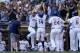 MILWAUKEE, WI - JULY 08: Hernan Perez #14 of the Milwaukee Brewers celebrates with teammates after hitting a home run in the third inning against the Atlanta Braves at Miller Park on July 8, 2018 in Milwaukee, Wisconsin. (Photo by Dylan Buell/Getty Images)