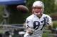 New England Patriots tight end Rob Gronkowski catches the ball during an NFL football minicamp practice, Thursday, June 7, 2018, in Foxborough, Mass. (AP Photo/Steven Senne)