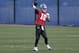 New York Giants quarterback Eli Manning participates in a NFL football training camp in East Rutherford, N.J., Tuesday, April 24, 2018. (AP Photo/Seth Wenig)