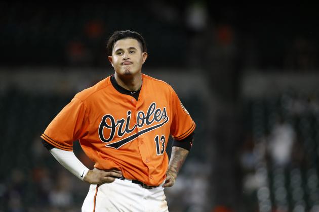 Baltimore Orioles' Manny Machado reacts after grounding out to end the eighth inning of the second baseball game of a doubleheader against the New York Yankees, Monday, July 9, 2018, in Baltimore. New York won 10-2. (AP Photo/Patrick Semansky)