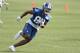 New York Giants wide receiver Sterling Shepard works out during the team's NFL football organized team activities, Tuesday, May 29, 2018, in East Rutherford, N.J. (AP Photo/Julio Cortez)