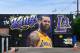 A mural of LeBron James in a Los Angeles Lakers jersey is viewed in Venice, California on July 9, 2018. - It was originally revealed July 6, 2018, and then vandalized over the weekend, and re-touched up again with the word 'of' not repainted from the original words 'the King of LA'. Artists Jonas Never and Menso One painted the mural to welcome LeBron James to Los Angeles, outside the Baby Blues BBQ resturant in Venice, California. (Photo by Frederic J. BROWN / AFP) / RESTRICTED TO EDITORIAL USE - MANDATORY MENTION OF THE ARTIST UPON PUBLICATION - TO ILLUSTRATE THE EVENT AS SPECIFIED IN THE CAPTION (Photo credit should read FREDERIC J. BROWN/AFP/Getty Images)