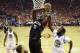 Houston Rockets center Clint Capela (15) is fouled by Golden State Warriors forward Draymond Green (23) as he tries to score in the first half during Game 2 of the NBA Western Conference Finals, Wednesday, May 16, 2018, in Houston. (AP Photo/David J. Phillip)