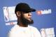 CLEVELAND, CA - JUN 8: LeBron James #23 of the Cleveland Cavaliers talks to the media after being defeated by the Golden State Warriors in Game Four of the 2018 NBA Finals won 108-85 by the Golden State Warriors over the Cleveland Cavaliers at the Quicken Loans Arena on June 6, 2018 in Cleveland, Ohio. NOTE TO USER: User expressly acknowledges and agrees that, by downloading and or using this photograph, User is consenting to the terms and conditions of the Getty Images License Agreement. Mandatory Copyright Notice: Copyright 2018 NBAE (Photo by Chris Elise/NBAE via Getty Images)