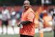 Cleveland Browns head coach Hue Jackson watches during practice at the NFL football team's training camp facility, Wednesday, June 13, 2018, in Berea, Ohio. (AP Photo/Tony Dejak)