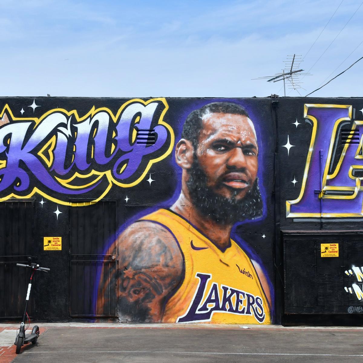 The L.A.Bron Mural Was Taken Down after Multiple Acts of Vandalism | Bleacher Report | Latest News, Videos and Highlights