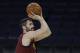 Cleveland Cavaliers' Kevin Love shoots during an NBA basketball practice, Wednesday, May 30, 2018, in Oakland, Calif. The Cavaliers face the Golden State Warriors in Game 1 of the NBA Finals on Thursday in Oakland. (AP Photo/Marcio Jose Sanchez)