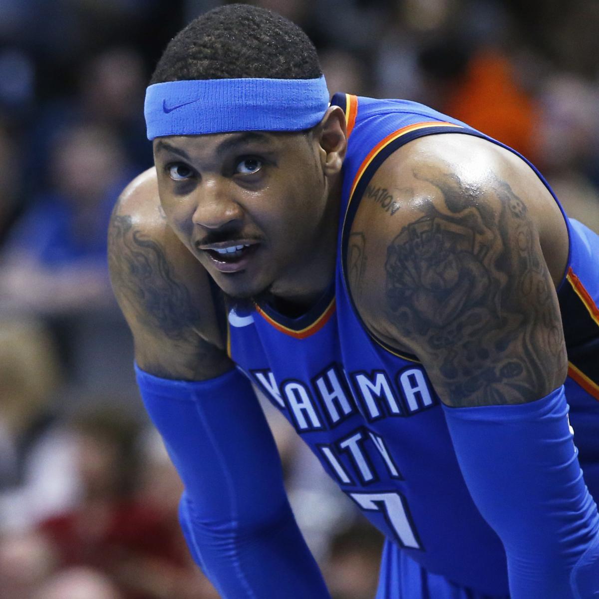 Report: Carmelo Anthony Expected to Be Free Agent as Thunder Can't Find Trade | Bleacher Report | Latest News, Videos and Highlights