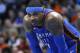 Oklahoma City Thunder forward Carmelo Anthony during an NBA basketball game against the Cleveland Cavaliers in Oklahoma City, Tuesday, Feb. 13, 2018. (AP Photo/Sue Ogrocki)