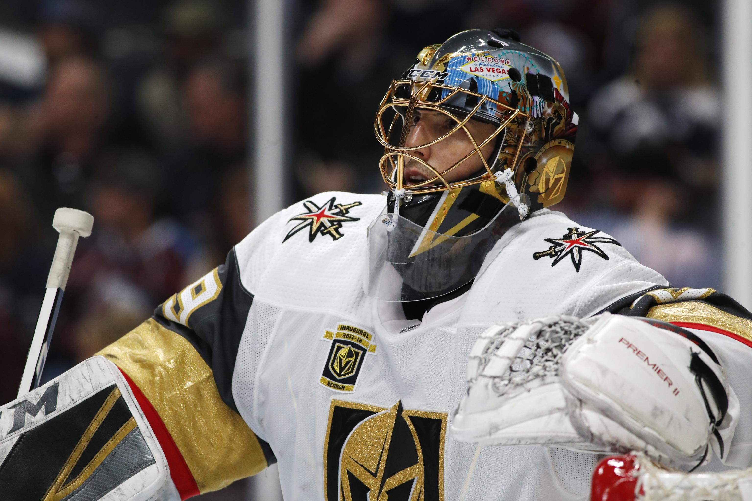 Golden Knights' Marc-Andre Fleury has a new goalie mask