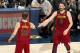 INDIANAPOLIS, IN - APRIL 20: Kyle Korver #26 and Kevin Love #0 of the Cleveland Cavaliers high five during the game against the Indiana Pacers in Game Three of Round One of the 2018 NBA Playoffs on April 20, 2018 at Bankers Life Fieldhouse in Indianapolis, Indiana. NOTE TO USER: User expressly acknowledges and agrees that, by downloading and or using this Photograph, user is consenting to the terms and conditions of the Getty Images License Agreement. Mandatory Copyright Notice: Copyright 2018 NBAE (Photo by Nathaniel S. Butler/NBAE via Getty Images)