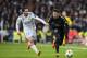 MADRID, SPAIN - FEBRUARY 14: Neymar da Silva Santos Junior, Neymar Jr (R), of Paris Saint Germain competes for the ball with Isco Alarcon of Real Madrid during the UEFA Champions League 2017-18 Round of 16 (1st leg) match between Real Madrid vs Paris Saint Germain at Estadio Santiago Bernabeu on February 14 2018 in Madrid, Spain. (Photo by Power Sport Images/Getty Images)