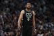 Milwaukee Bucks forward Jabari Parker (12) in the second half overtime of an NBA basketball game Sunday, April 1, 2018. The Nuggets won 128-125 in overtime. (AP Photo/David Zalubowski)