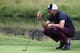 Golden State Warriors All-Star guard Stephen Curry lines up a putt on the first green during the first round at the American Century Golf Championship, Friday, July 13, 2018, at the Edgewood Tahoe Golf Course in Stateline, Nev. (AP Photo/Lance Iversen)
