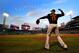 BOSTON, MA - APRIL 13: Manny Machado #13 of the Baltimore Orioles warms up before a game against the Boston Red Sox at Fenway Park on April 13, 2018 in Boston, Massachusetts. (Photo by Adam Glanzman/Getty Images)
