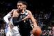 BROOKLYN, NY - MARCH 11: Jahlil Okafor #4 of the Brooklyn Nets handles the ball during the game against the Philadelphia 76ers on March 11, 2018 at Barclays Center in Brooklyn, New York. NOTE TO USER: User expressly acknowledges and agrees that, by downloading and or using this Photograph, user is consenting to the terms and conditions of the Getty Images License Agreement. Mandatory Copyright Notice: Copyright 2018 NBAE (Photo by Nathaniel S. Butler/NBAE via Getty Images)