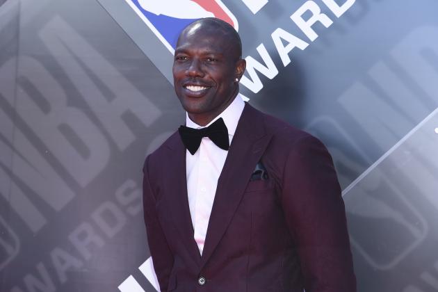 Terrell Owens arrives at the NBA Awards on Monday, June 25, 2018, at the Barker Hangar in Santa Monica, Calif. (Photo by Richard Shotwell/Invision/AP)