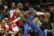 HOUSTON, TX - APRIL 07: PJ Tucker #4 of the Houston Rockets defends Carmelo Anthony #7 of the Oklahoma City Thunder in the first half at Toyota Center on April 7, 2018 in Houston, Texas. NOTE TO USER: User expressly acknowledges and agrees that, by downloading and or using this Photograph, user is consenting to the terms and conditions of the Getty Images License Agreement. (Photo by Tim Warner/Getty Images)