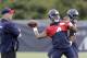 Houston Texans quarterback Deshaun Watson (4) throws a pass as coach Bill O'Brien, left, watches during the team's NFL football minicamp Wednesday, June 13, 2018, in Houston. (AP Photo/David J. Phillip)