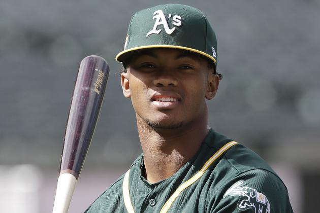 Oakland Athletics' Kyler Murray waits to hit during batting practice before a baseball game against the Los Angeles Angels in Oakland, Calif., Friday, June 15, 2018. (AP Photo/Jeff Chiu)