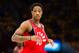 CLEVELAND, OH - MAY 7: DeMar DeRozan #10 of the Toronto Raptors reacts during the second half of Game 4 of the second round of the Eastern Conference playoffs against the Cleveland Cavaliers at Quicken Loans Arena on May 7, 2018 in Cleveland, Ohio. The Cavaliers defeated the Raptors 128-93. NOTE TO USER: User expressly acknowledges and agrees that, by downloading and or using this photograph, User is consenting to the terms and conditions of the Getty Images License Agreement. (Photo by Jason Miller/Getty Images)