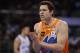 BEIJING, CHINA - MARCH 04: Jimmer Fredette #32 of Shanghai Bilibili in action during the 2017/2018 CBA League match between Beijing Ducks and Shanghai Bilibili at Cadillac Arena on March 4, 2018 in Beijing, China. (Photo by XIN LI/Getty Images)