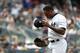NEW YORK, NY - JULY 21: Aroldis Chapman #54 of the New York Yankees leaves the game after walking in two runs in the ninth inning against the New York Mets during their game at Yankee Stadium on July 21, 2018 in New York City. (Photo by Al Bello/Getty Images)
