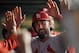 St. Louis Cardinals' Matt Carpenter is congratulated after hitting a home run during the seventh inning of the second baseball game of a doubleheader against the Chicago Cubs on Saturday, July 21, 2018, in Chicago. (AP Photo/Jim Young)