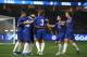 PERTH, AUSTRALIA - JULY 23: Chelsea players celebrate the opening goal by Pedro during the international friendly between Chelsea FC and Perth Glory at Optus Stadium on July 23, 2018 in Perth, Australia. (Photo by Paul Kane/Getty Images)