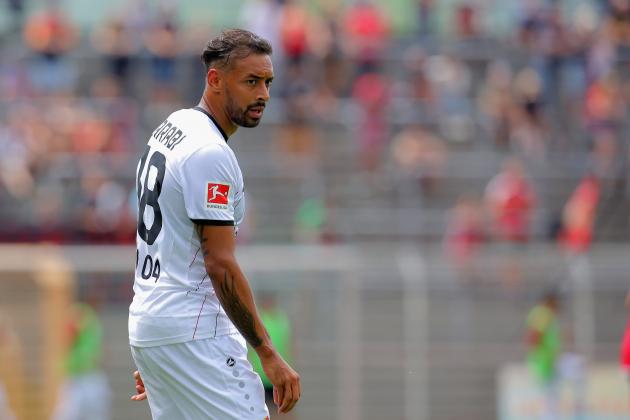 SIEGEN, GERMANY - JULY 21: Karim Bellarabi of Leverkusen looks on during a friendly match at Leimbachstadion on July 21, 2018 in Siegen, Germany. (Photo by Juergen Schwarz/Getty Images)