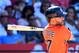 ANAHEIM, CA - JULY 22: Jose Altuve #27 of the Houston Astros at bat in the game against the Los Angeles Angels of Anaheim at Angel Stadium on July 22, 2018 in Anaheim, California. (Photo by Jayne Kamin-Oncea/Getty Images)