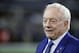 Dallas Cowboys team owner Jerry Jones watches his team warm up before an NFL football game against the Washington Redskins on Thursday, Nov. 30, 2017, in Arlington, Texas. (AP Photo/Michael Ainsworth)