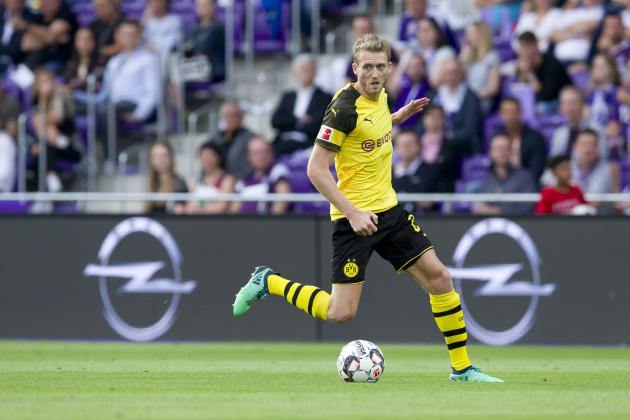VIENNA, AUSTRIA - JULY 13: Andre Schuerrle of Borussia Dortmund controls the ball during the friendly match between Austria Wien and Borussia Dortmund at Generali Arena on July 13, 2018 in Vienna, Austria. (Photo by TF-Images/Getty Images)